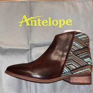 Antelope Coffee Multi Color Geometric Cali Bootie Women’s EU Size 36 NIB